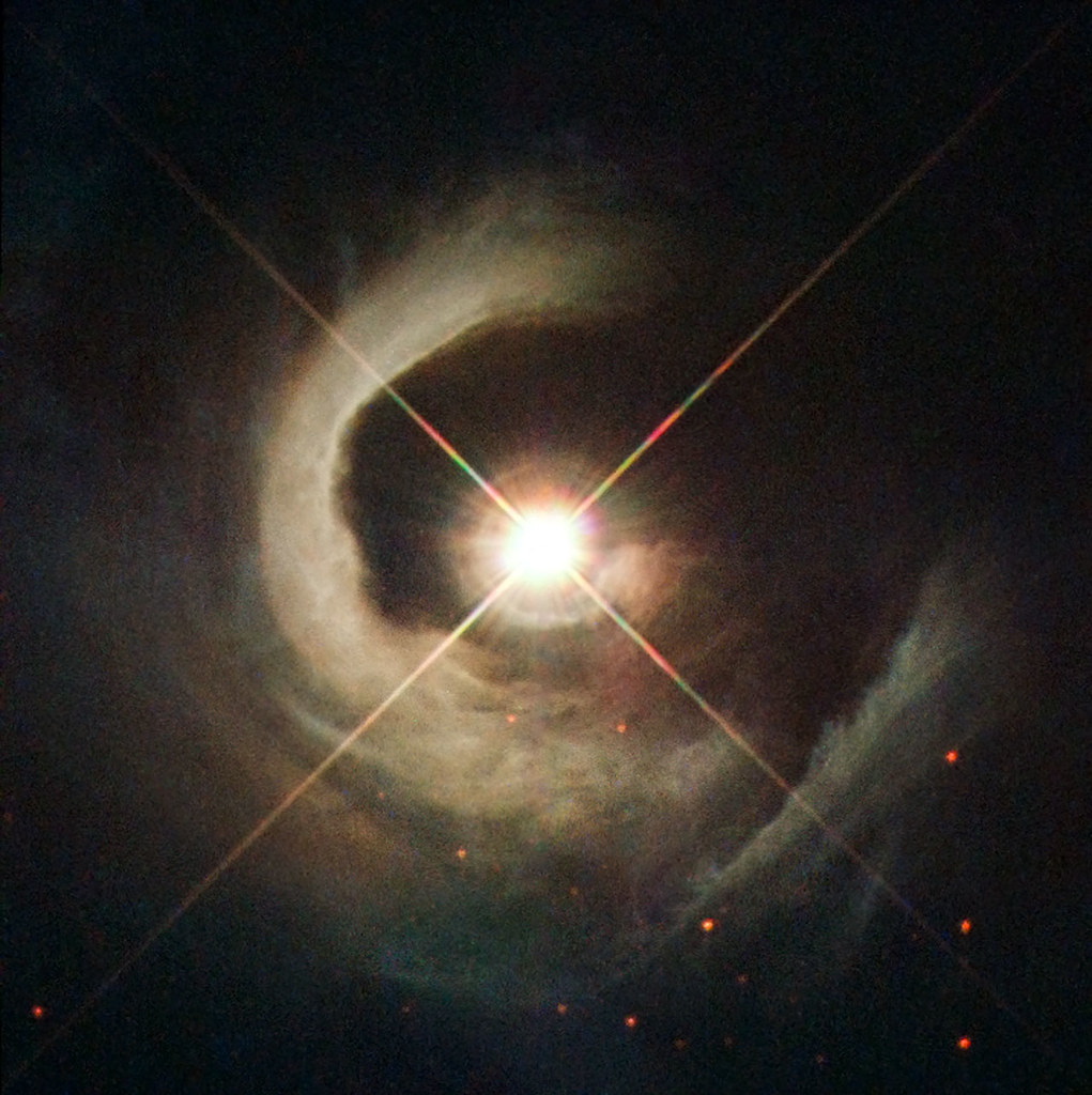 Hubble Sees a Young Star Take Center Stage